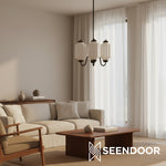 Load image into Gallery viewer, Eloise Vintage Glass Chandelier - Milk Glass Home Accent
