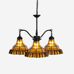 Cargar imagen en el visor de la Galería, Vintage Stained Glass Pendant Light 7