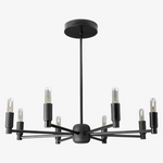 Load image into Gallery viewer, Mobilux Line Modern Chandelier - 8 Arm Mid Century Hanging Light
