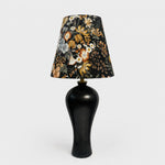 Cargar imagen en el visor de la Galería, Black floral fabric shade table lamp