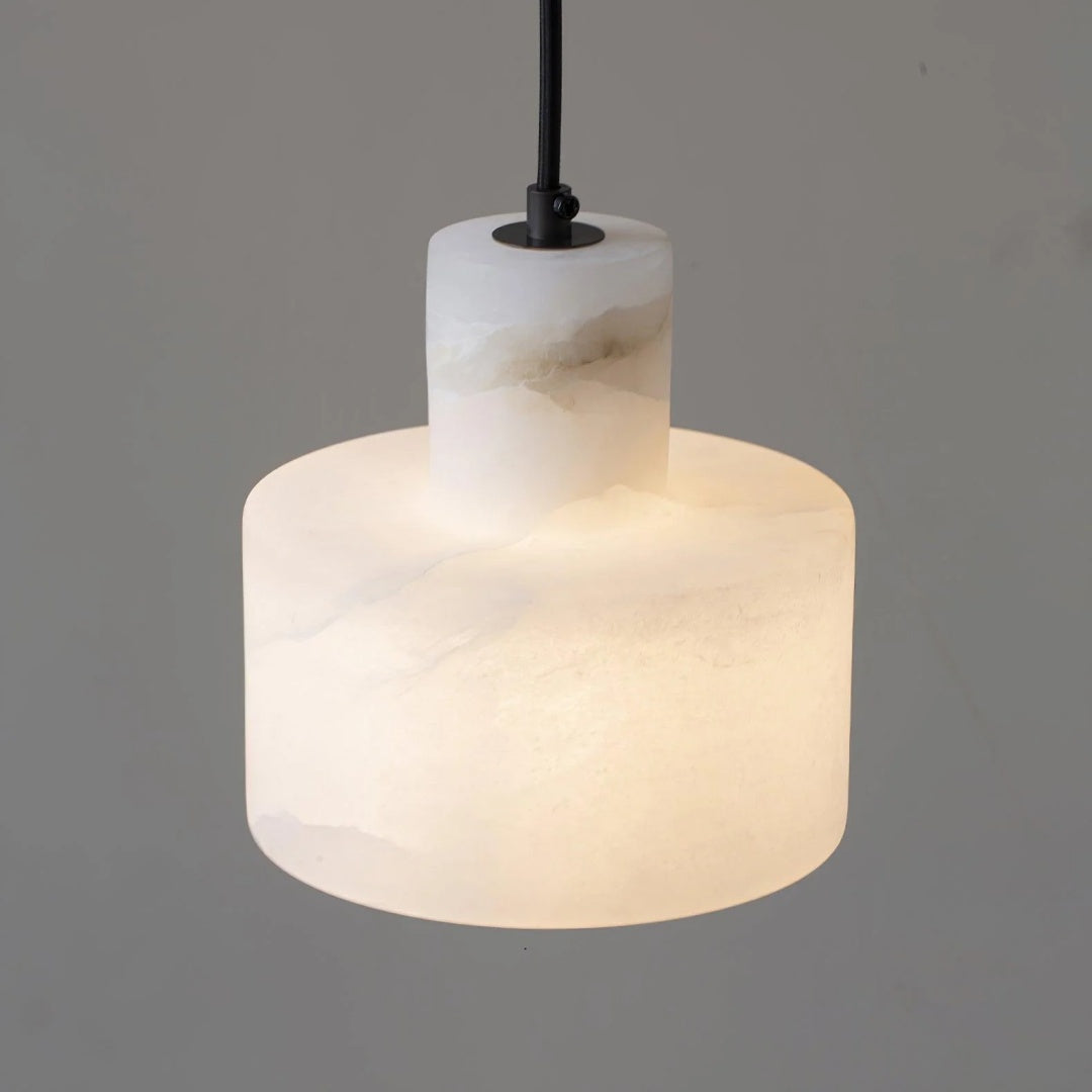 Cylorion Alabaster-Pendelleuchte – Moderne minimalistische Hängeleuchte für das Esszimmer