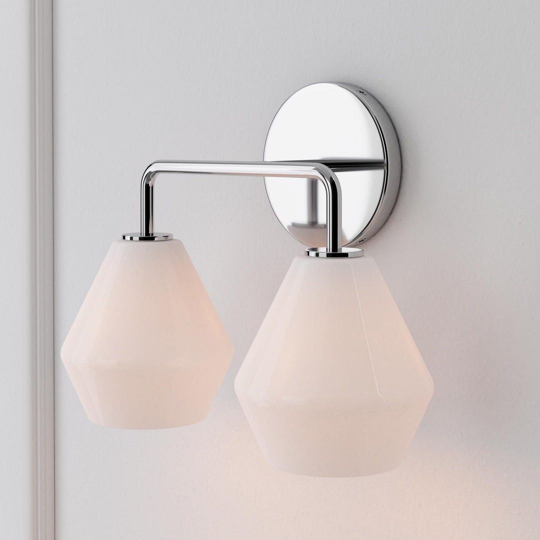 Merin Multi Head Dressing Table Wall Lamp - Metal And Glass Sculptural Lamp
