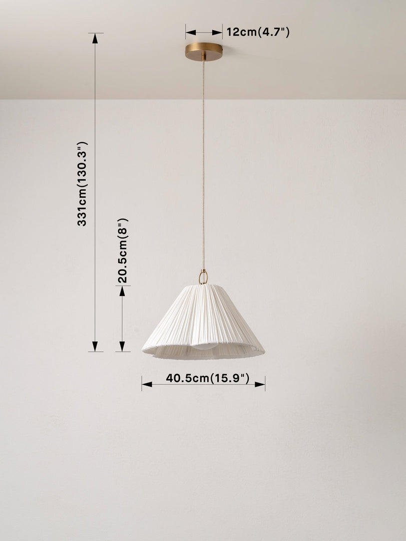 Nordlys Handcrafted Drum Linen Small Lampshade Pendant for Living room