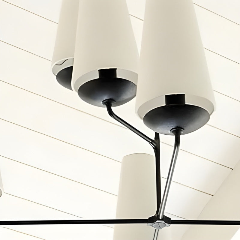 VertiFount Architecturale Verticale Kroonluchter met Meerdere Lichtstructuren voor Open Interieurs