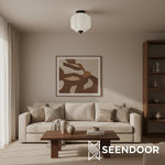 Load image into Gallery viewer, Vintage Eloise Milk Glass Flush Mount Ceiling Light - Vintage Charm Soft Glow
