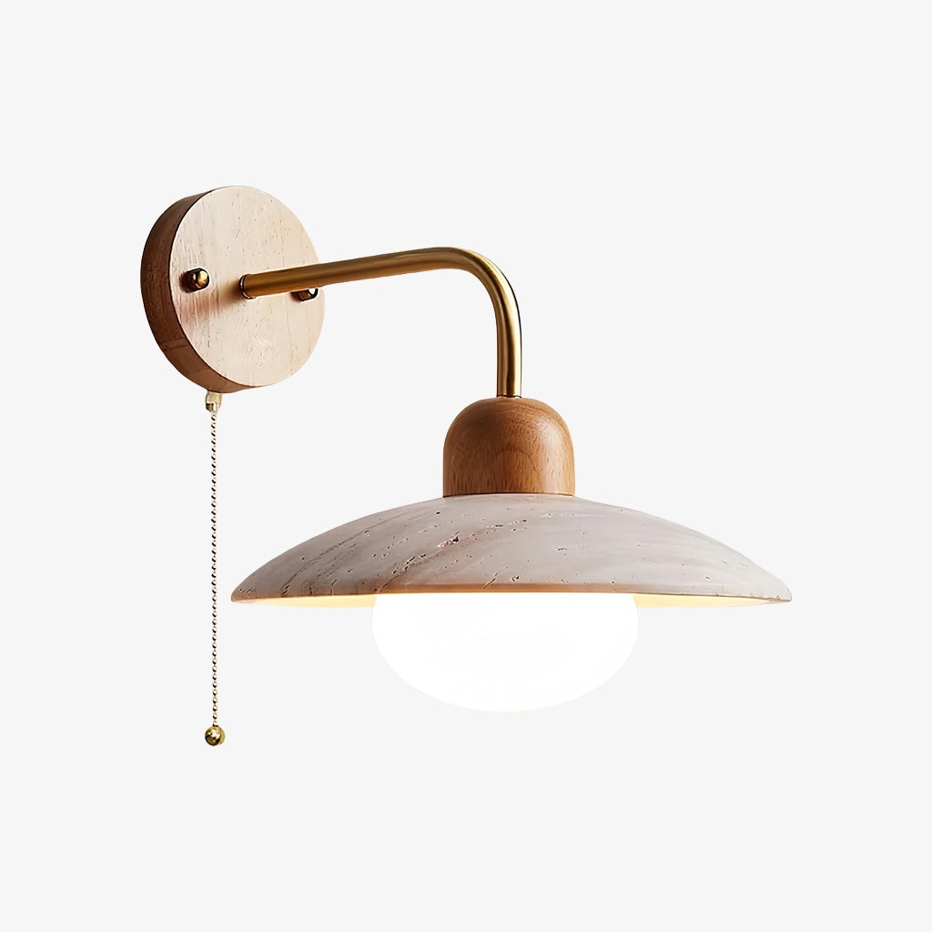 Travira Moderne Design Schijf Travertijn Wandlamp