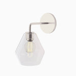 Load image into Gallery viewer, Merin Sculptural Milk Glass Geometric Wall Lamp
