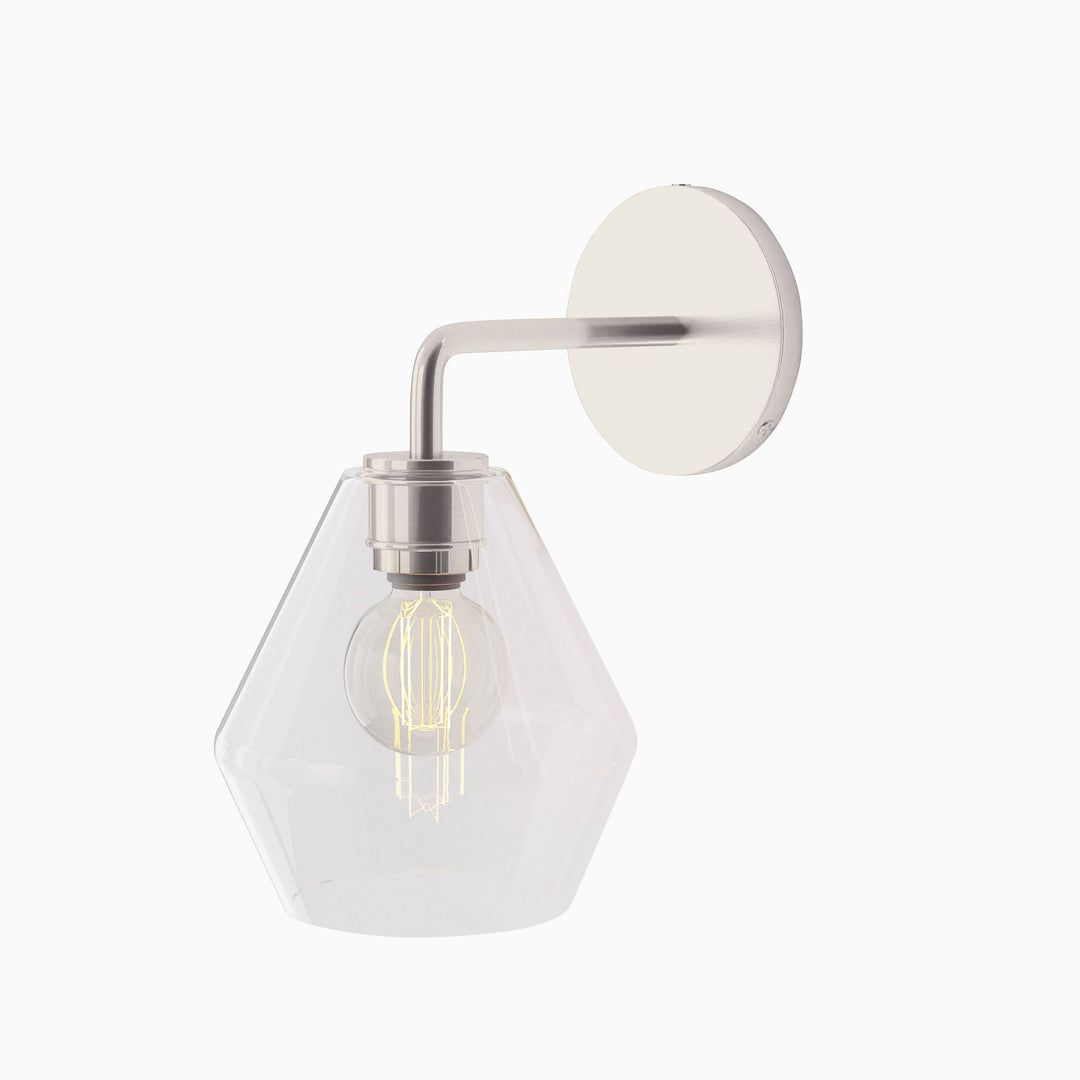 Merin Sculptural Milk Glass Geometric Wall Lamp
