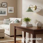 Load image into Gallery viewer, Aurenza Sconce – Farmhouse Wall Light with Metal Accents for Cozy Spaces
