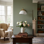 Load image into Gallery viewer, Curva Metal  Industrial Wall Sconce - Curved Brass Arm - Hammered Dome Light Fixture
