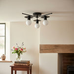 Load image into Gallery viewer, Radiro Globe Industrial Art Deco Light - Unfinished Brass Chandelier with Backsplashes
