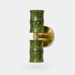 Cargar imagen en el visor de la Galería, Green Bamboo-Form Double Wall Lamp