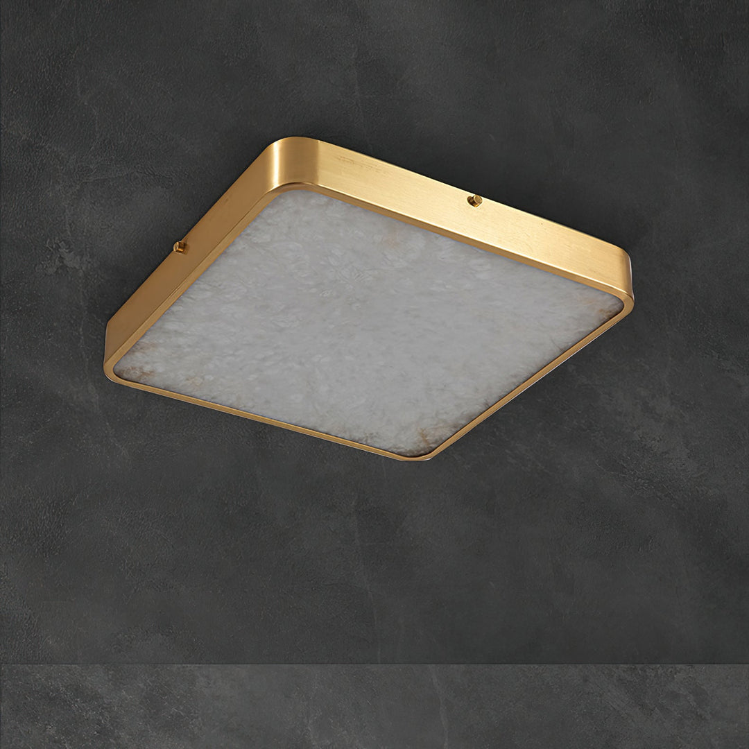 Geometryczna lampa sufitowa wpuszczana z alabastru