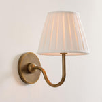 Load image into Gallery viewer, Luvora Vintage Pleated Shade Wall Lamp - Modern Brass Linen Wall Lighting
