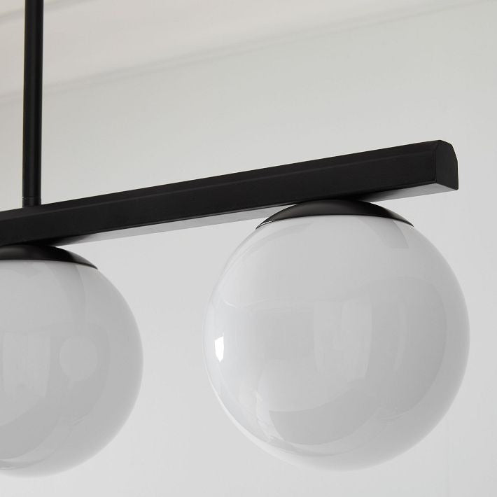 Brelia Round Light Chandelier - Modern Milk Glass Globe Ceiling Light