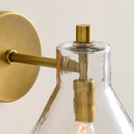 Load image into Gallery viewer, Glavira Recycled Glass Double Sconce - Indoor Brass Wall Lighting
