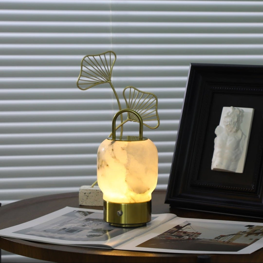 Alabaster Tragbare Wiederaufladbare Tischlampe