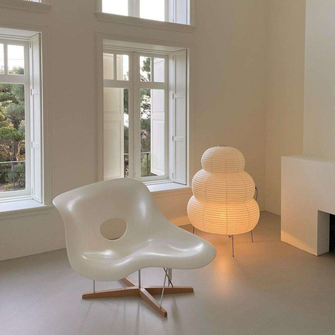 Japanische Wabi Sabi weiße Reispapier Tischlampe