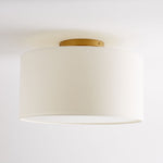 Load image into Gallery viewer, Jelvane Drum Flush Mount with Fabric Shade
