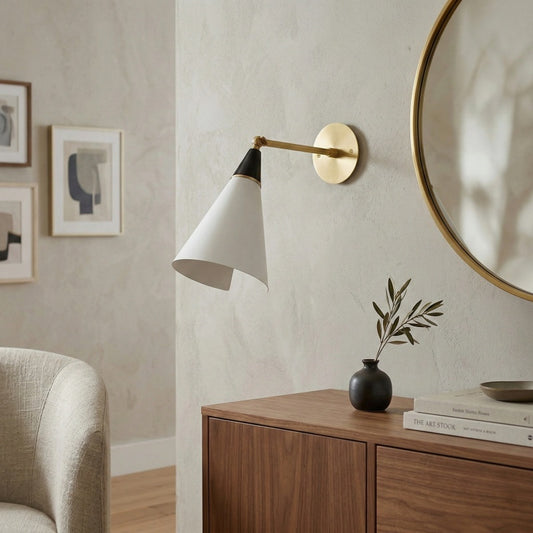 Lámpara de Pared Minimalista Oribelle – Aplique de Metal Contemporáneo para Espacios Interiores