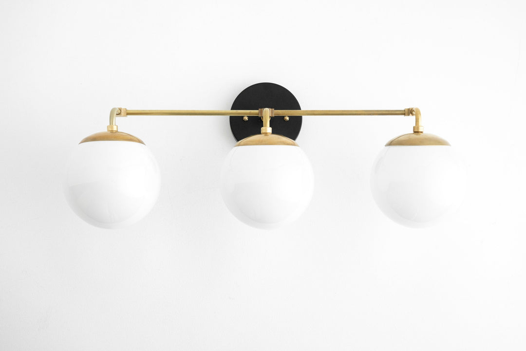 Glorica Glass Wall Sconce - Modern Vintage Vanity Light Fixture