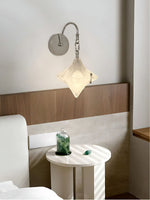 Load image into Gallery viewer, Art Deco Star Wall Sconce - Frosted Glass Light for Hallway - Astris Selene
