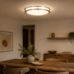 Cargar imagen en el visor de la Galería, Ceiling-mounted LED light showing room scale and soft illumination