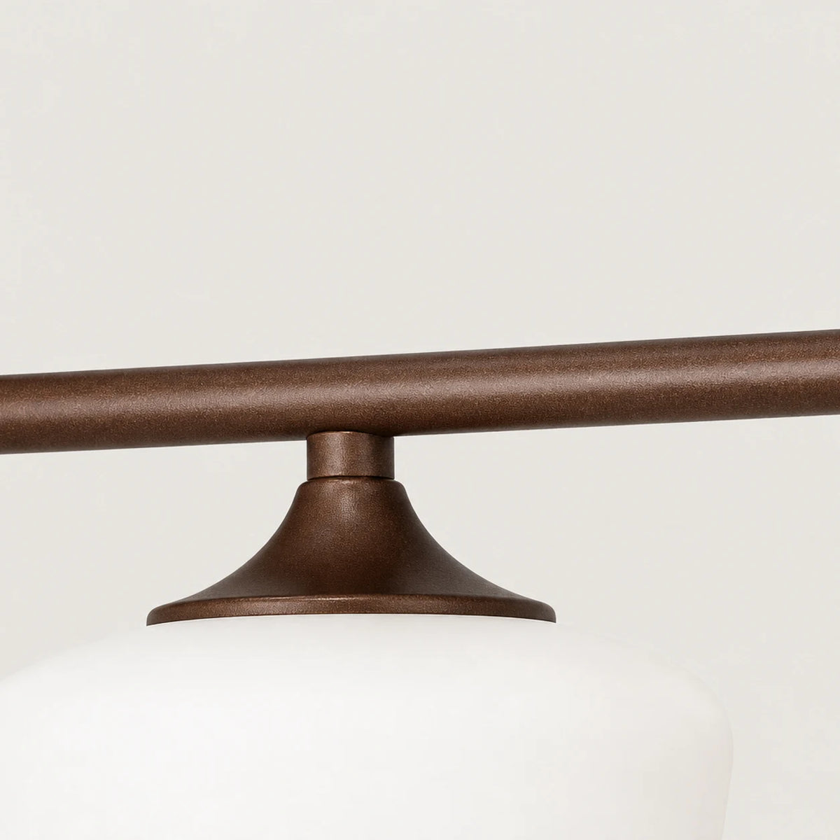 Coffee Brown bar joint and shade mount detail