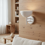 Cargar imagen en el visor de la galería, Lámpara de Pared Decorativa Plara – Lámpara de Pared de Metal Cubierta de Yeso Estilo Moderno y Limpio para Tocador de Baño y Paredes de Acento