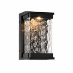 Załaduj obraz do przeglądarki galerii, Rectangular lantern outdoor wall light with matte black finish