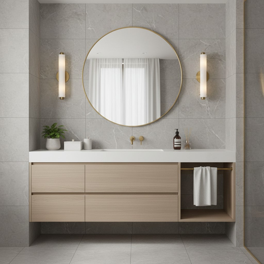 Aplique de Pared de Vidrio Moderno Vilonass - Diseño Minimalista Alargado para Espacios Interiores y Exteriores