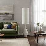 Afbeelding laden in galerijweergave, Lumera Organische Moderne Keramische Vloerlamp - Asymmetrische Sculpturale Vorm en Sfeerverlichting voor Slaapkamer