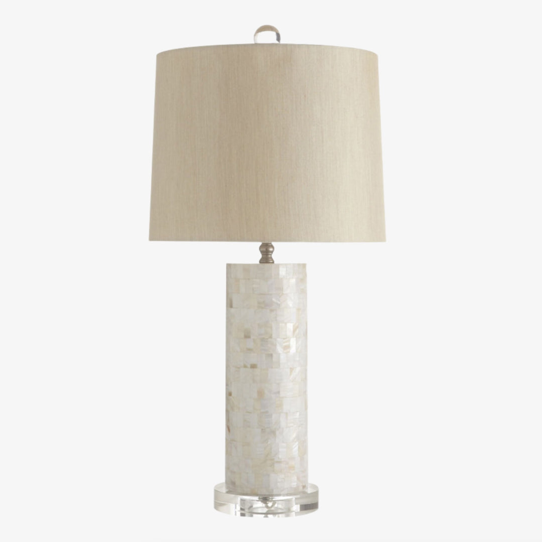 Beamira Natural Shell Mica Table Lamp – Handmade Crafted for Bedroom or Living Room