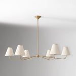 Load image into Gallery viewer, Fibura Metal Modern Linen Shade Linear Chandelier - Clean Lines
