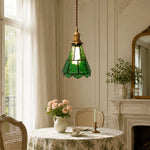 Cargar imagen en el visor de la Galería, French country ripple glass light fixture