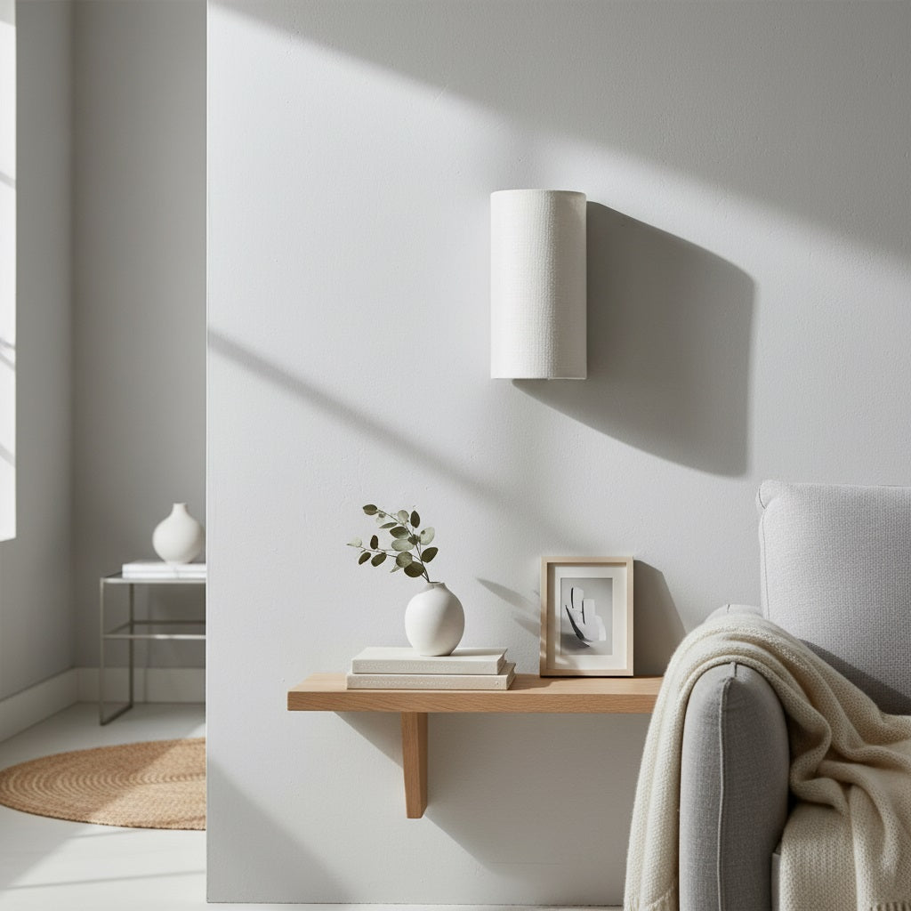 Linbron Linnen Wandlamp Natuurlijke Stoffen Kap Moderne Wandlamp voor Slaapkamer