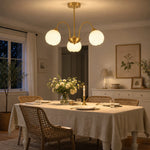 Cargar imagen en el visor de la Galería, Three-arm chandelier in a dining room