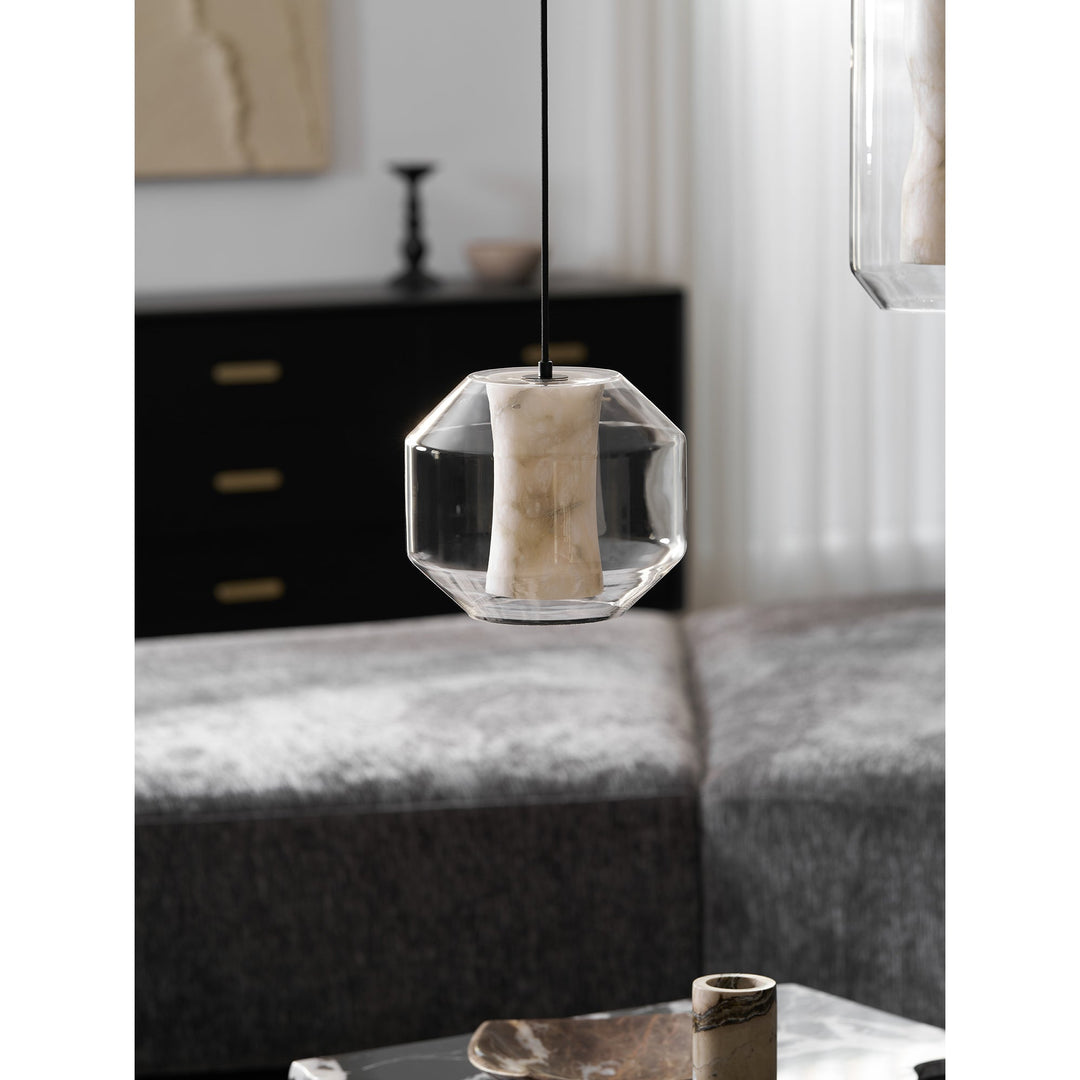 Glas Alabaster-Pendelleuchte