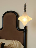 Load image into Gallery viewer, Art Deco Astris Elara Star Pendant Light – Frosted Glass Pendant with Geometric Style
