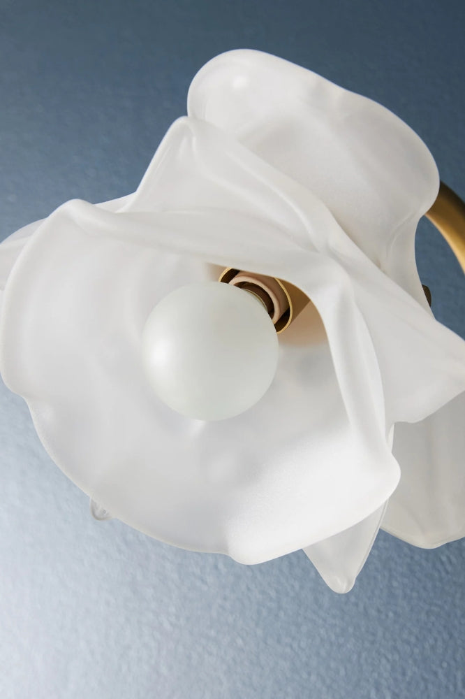 Revalis glazen bloem kaptafel wandlamp – moderne bloemige wandlamp