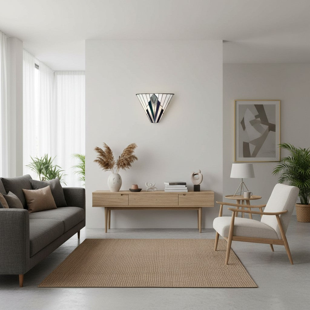 TiffStar Wall Lamp – Vintage Stained Glass for Hallways and Bedrooms