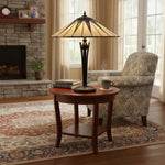 Afbeelding laden in galerijweergave, TF Dark Star Tiffany-stijl geometrische kap tafellamp voor slaapkamer en sfeerverlichting