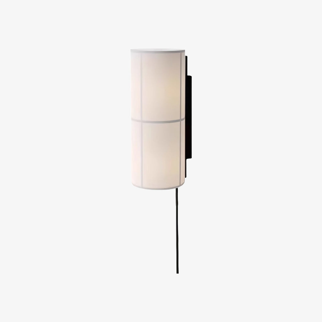 Cylume Cilinder Stoffen Stekker Wandlamp - Minimalistische Wandkandelaar voor Slaapkamer Woonkamer