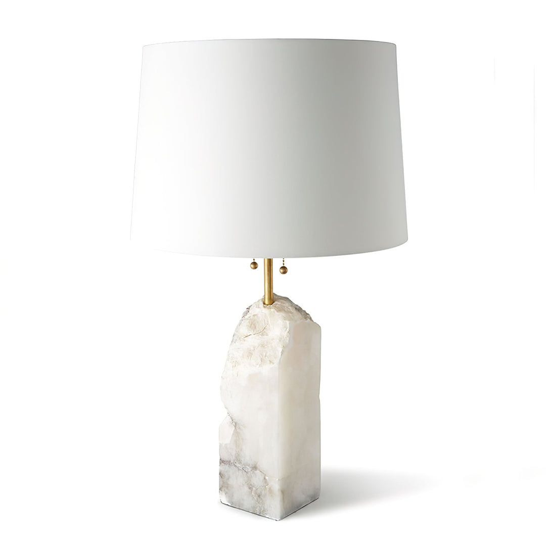 Rohe Alabaster Tischlampe