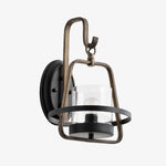Cargar imagen en el visor de la Galería, Rust Metal Clear Glass Wall Sconce