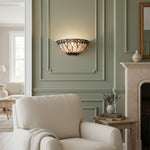 Cargar imagen en el visor de la galería, Lámpara de Pared Elegante TF Brooklyn - Aplique de Pared de Vidrio Art Deco para Sala de Estar o Pasillo