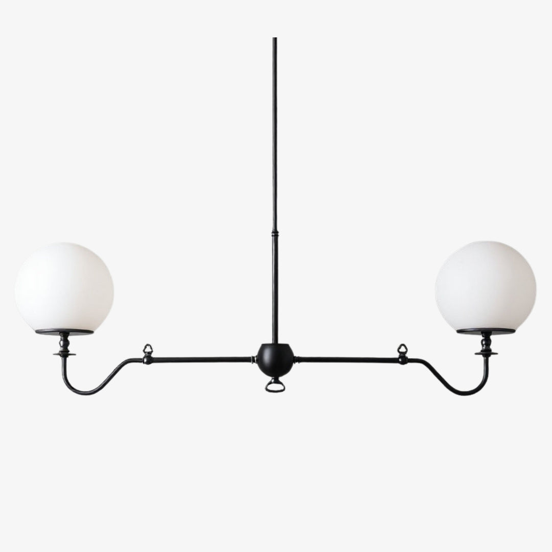 Glorica Glass Linear Modern Chandelier for Kitchen & Living Room