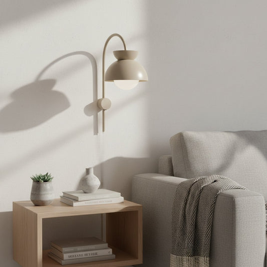 Lámpara de Pared Aurelia con Diseño de Cúpula en Niveles en Metal Moderno para Dormitorio o Pasillo