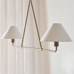 Load image into Gallery viewer, Diora Pendant Light -  Modern Metal Fixture with Linen Shades
