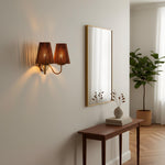 Load image into Gallery viewer, Zhoove  Bamboo Wall Lamp - Pleated Natural Shade Design for Living Room or Bedroom
